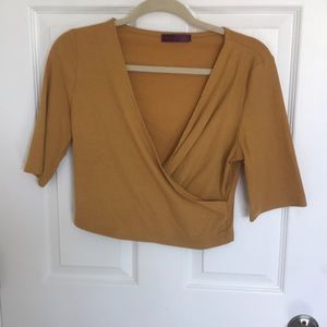 Mustard Yellow crop top